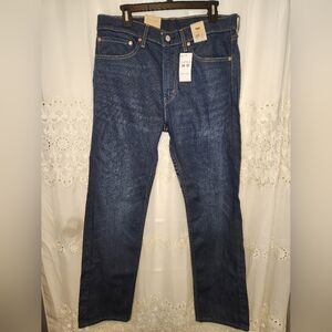 Men's Levi's NWT 505 Regular 34 x 32 Dark Wash Classic Straight Leg $69